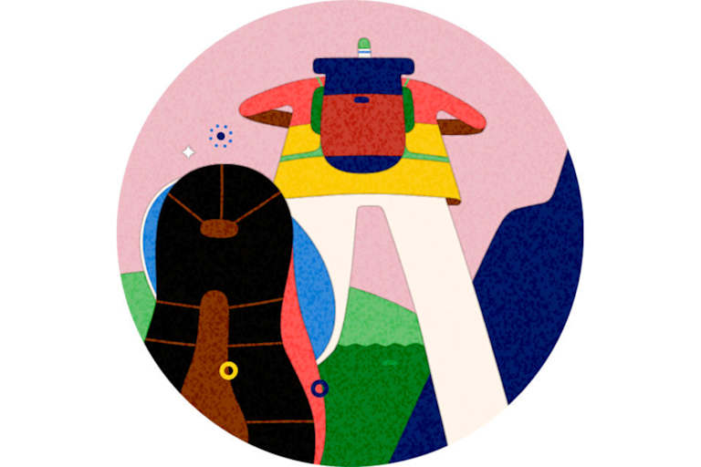 Wandern Spuren in der Natur