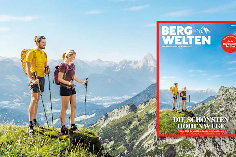 Cover des Bergwelten Magazins (April/Mai 2018)