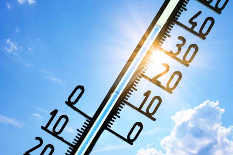 Thermometer mit 35 Grad