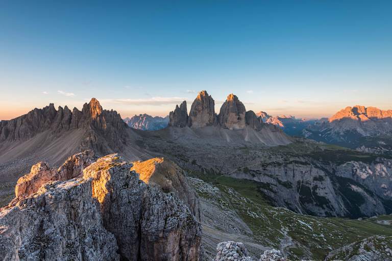 Blick vom Toblinger Knoten auf die Sextner Dolomiten