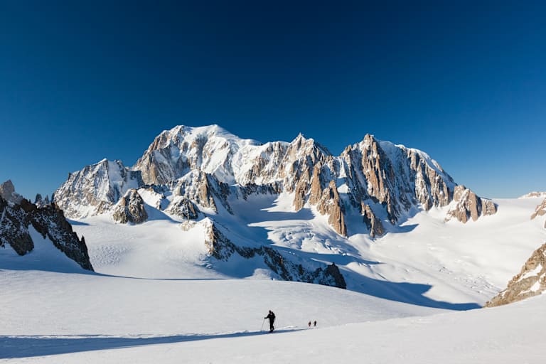 Skitourengeher im Vallee Blanche
