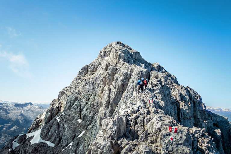 Bergsteiger bei einer Watzmannüberschreitung