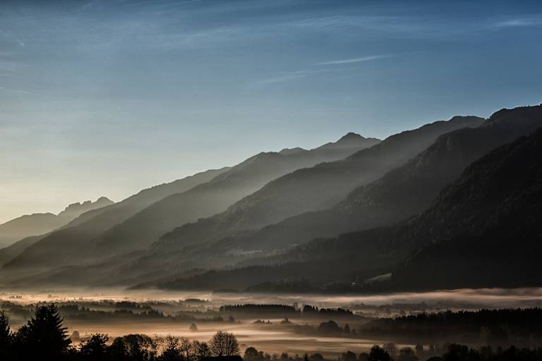 Sicht vom Biohotel Daberer, Gailtal