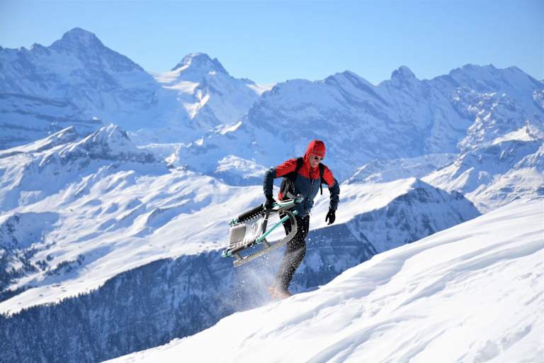 Rodler auf der Eiger-Grand-Tour