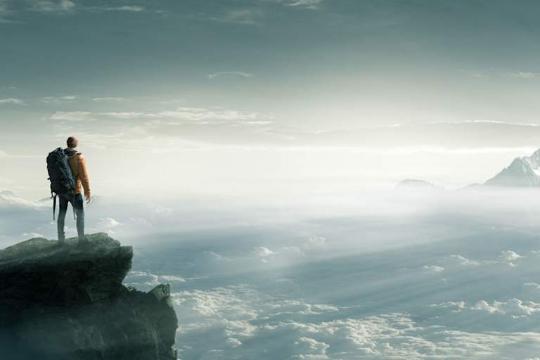 Stockfoto Bergsteiger