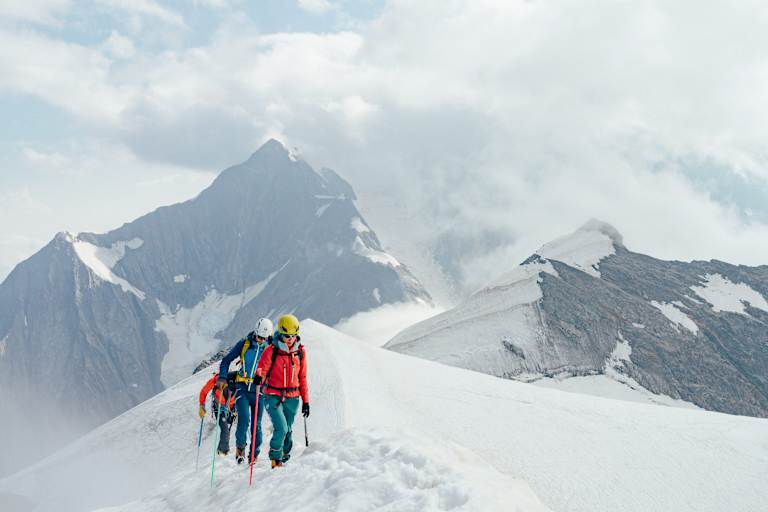 Auf dem Weg zur Durier Hütte in der Mont Blanc Gruppe.