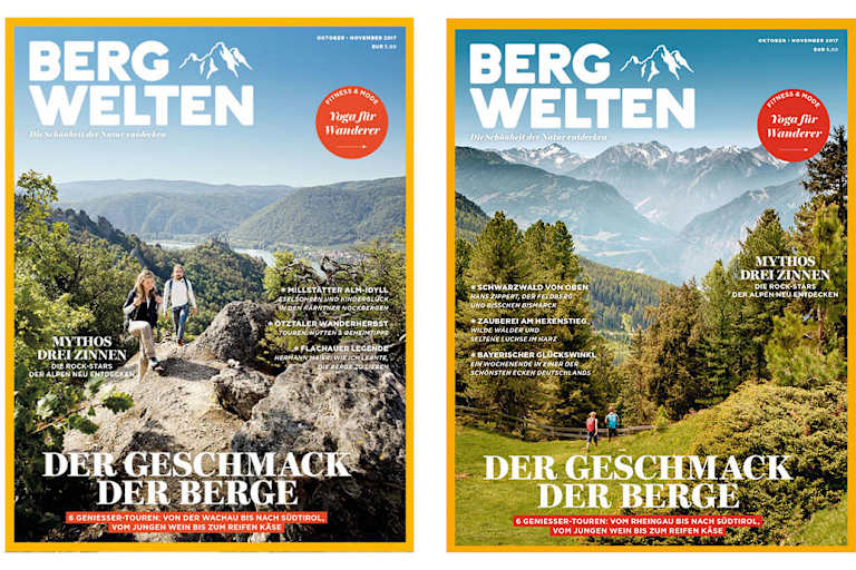 Cover: Bergwelten Österreich und Bergwelten Deutschland (Oktober/November 2017)