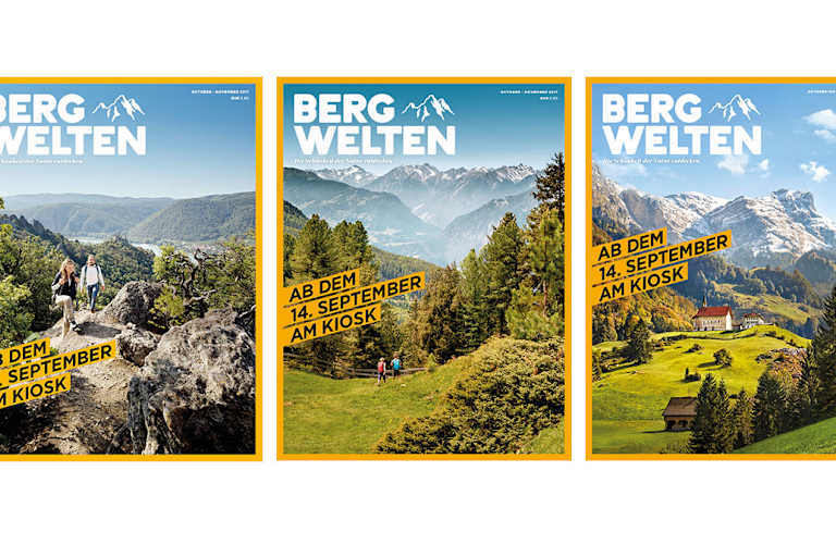 Cover: Bergwelten Magazin (Herbst) – Österreich, Deutschland, Schweiz