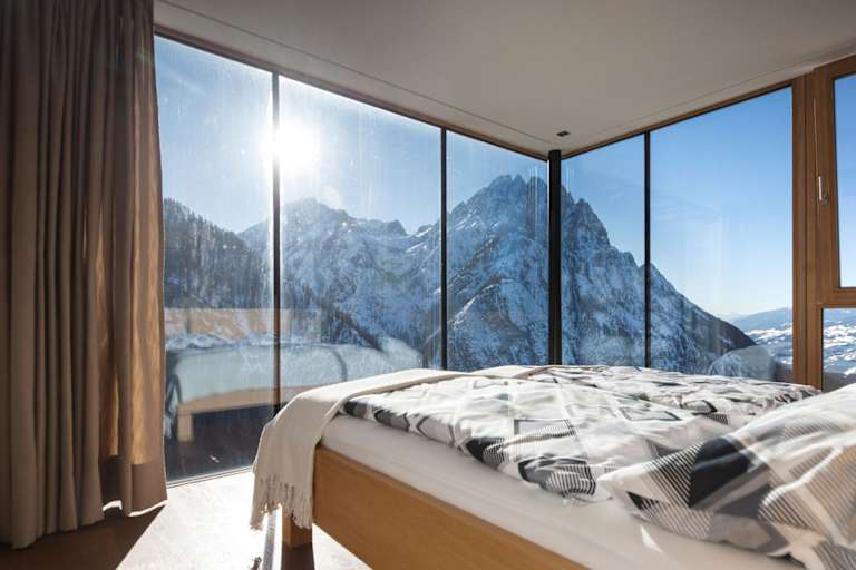 Bergwelten Hütten besondere Zimmer Dolomitenhütte