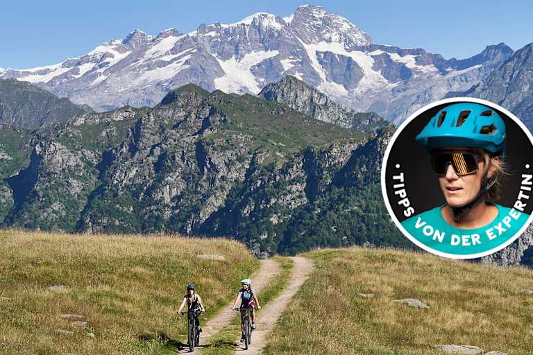 Biken im Valsesia mit perfekter Kulisse des Monte-Rosa-Masivs