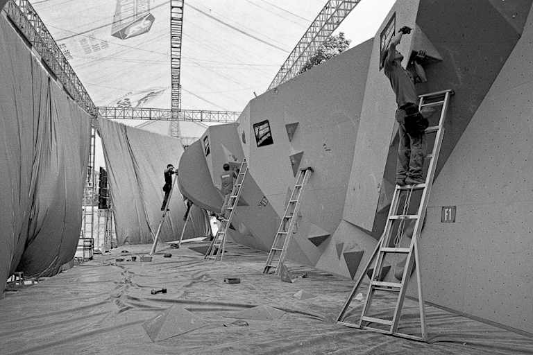 Boulder-EM: Routensetzer bei der Arbeit