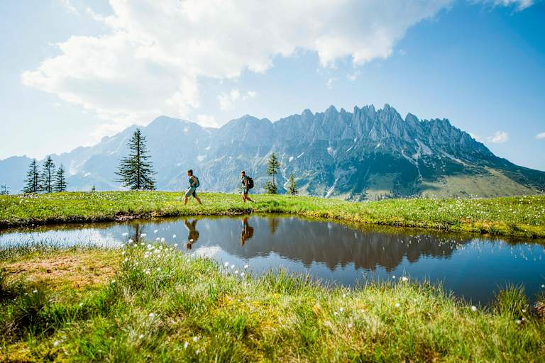 Der imposante Gebirgsstock des Hochkönig (2.941 m)