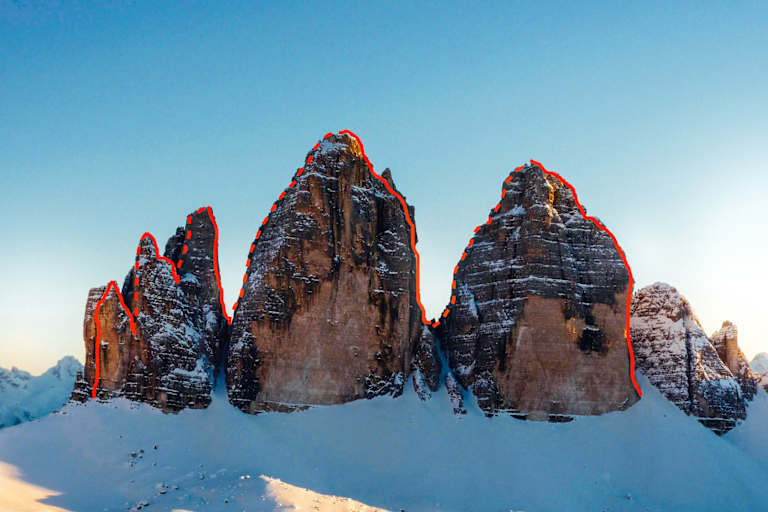 1. Drei Zinnen Traverse Winterbegehung