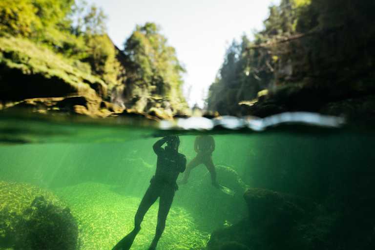 Tauchen in der Traun