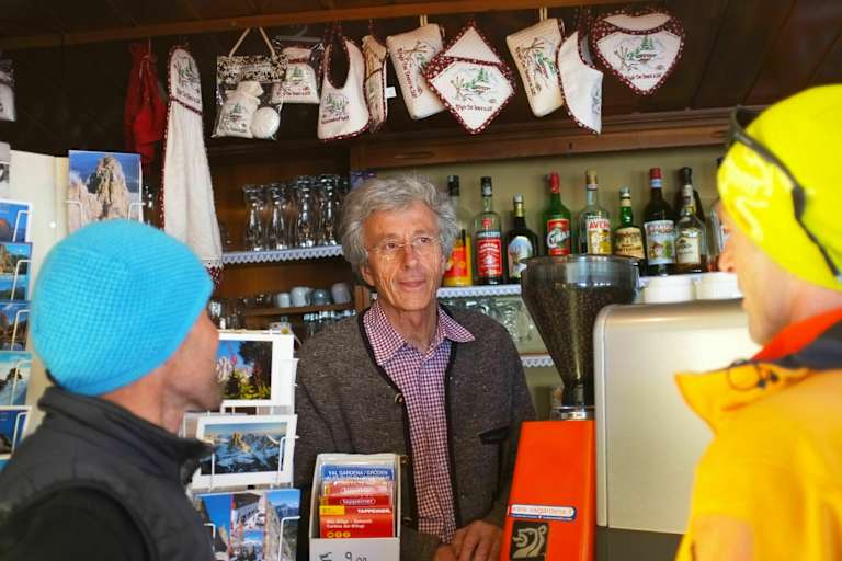 Enrico „Heini“ Demetz von der Toni-Demetz-Hütte in den Dolomiten