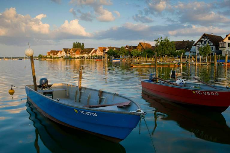 Hafen von Ermatingen: ViaRhenana – von Kreuzlingen nach Steckborn im Kanton Thurgau