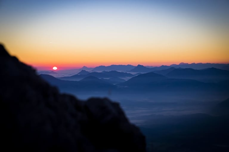 Blick über die Weiten der Alpen