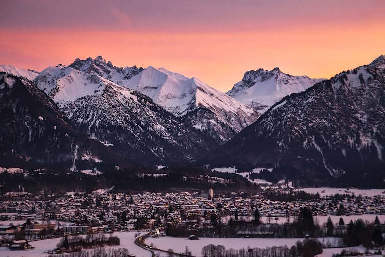 Allgäuer Berge im sanften Abendlicht
