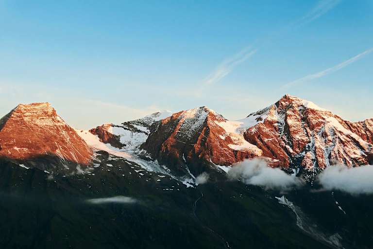 Natur-Erlebnisweg Ferleiten: Blick in die Glocknergruppe mit dem Großen Wiesbachhorn