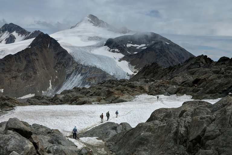 Similaun mit Bergsteiger