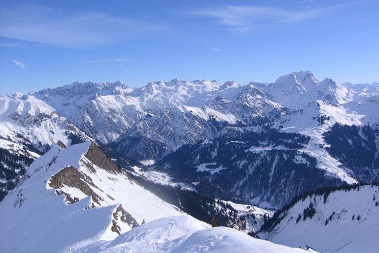 Blick vom Glatthorn gegen das Talende