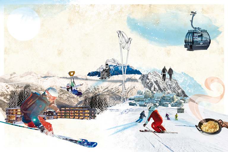 Illustration Bergwelten Mein Wochenende