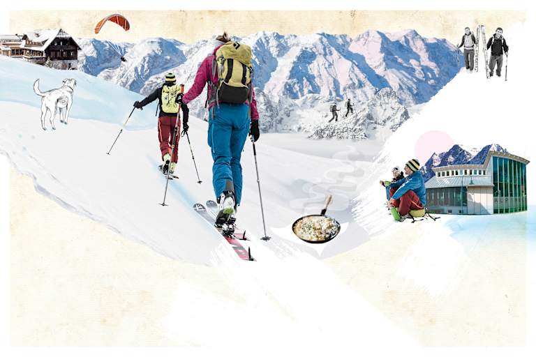 Illustration Bergwelten Mein Wochenende