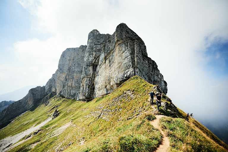 Das Bergmassiv Pilatus bei Sonnenschein