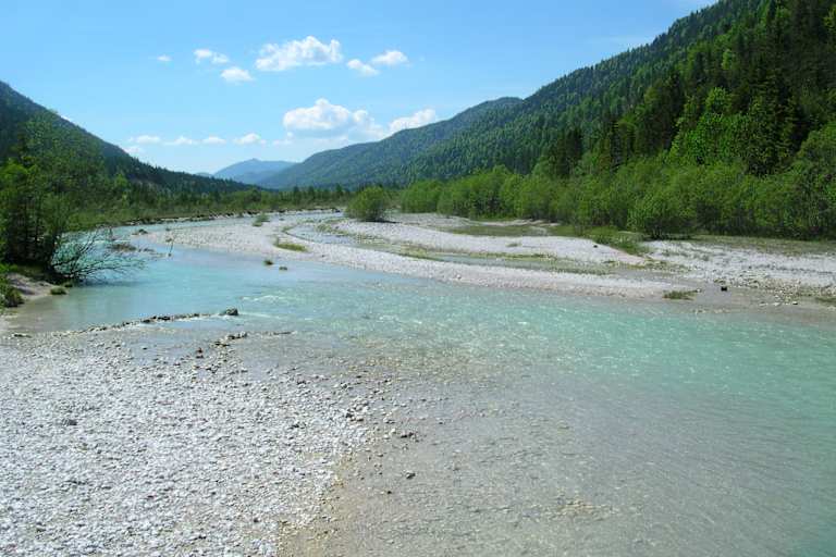 Die Isar im Bereich Wallgau-Krün bis Vorderiß