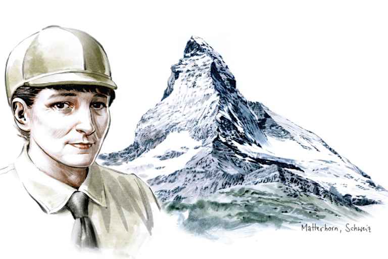 Jeanne Immink und das Matterhorn, Schweiz