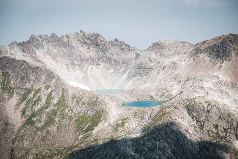 Die Kaltenbergseen unterhalb des Klatenbergs