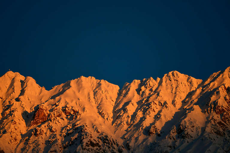 Kemacher im Karwendel: Blick auf die Nordkette bei Innsbruck in Tirol