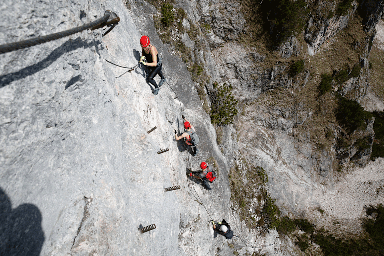 Unterwegs am Siega-Klettersteig in der Silberkarklamm