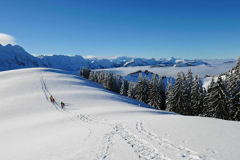 Winterwanderung zum Kronberg im Kanton Appenzell-Innerrhoden