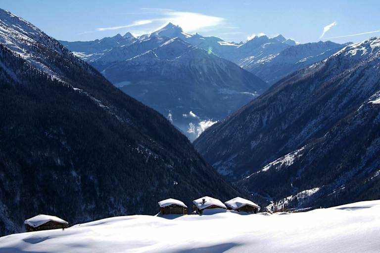 Oberwallis: Lötschental im Winter