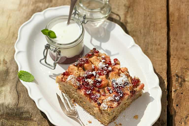 Heublumen Preiselbeer Kuchen