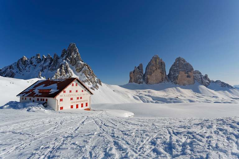 Drei Zinnen Hütte in den Dolomiten