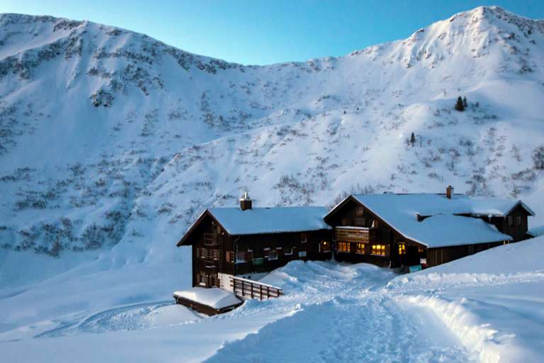 Die Schwarzwasserhütte im Vorarlberger Kleinwalsertal
