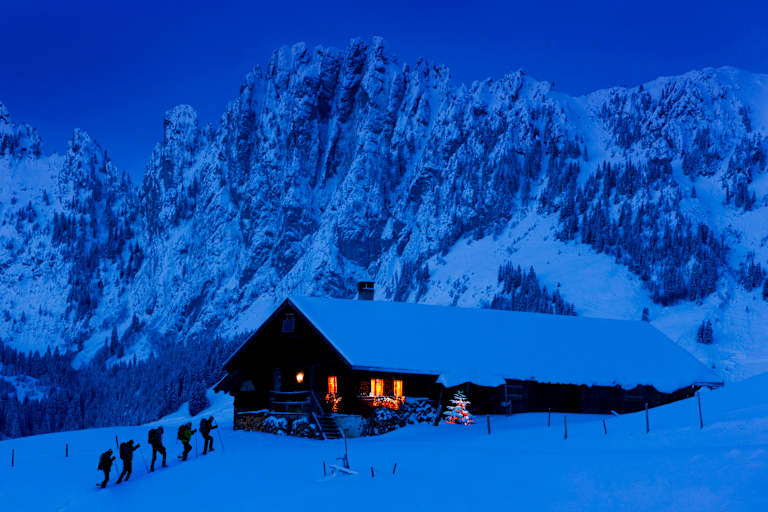 Wer es gerne ruhiger mag: Silvester am Berg