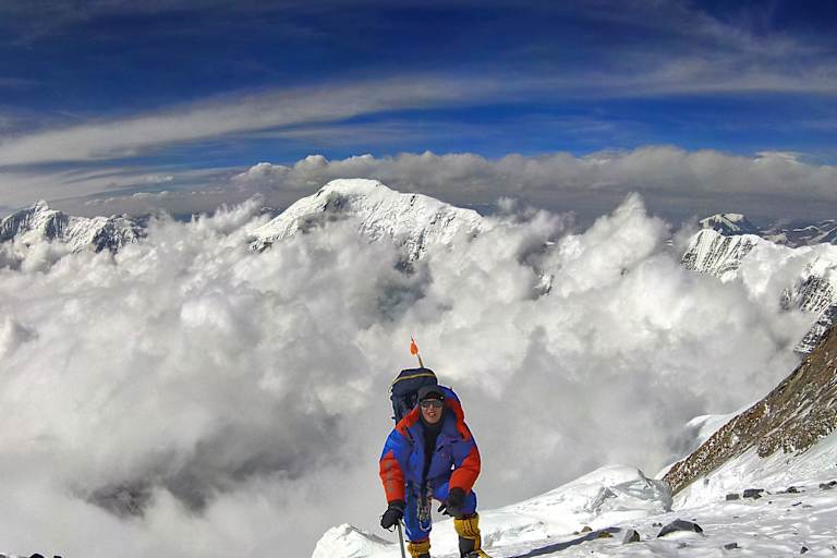 Jost am Weg zum Camp 4, Annapurna. 7.400 Meter über dem Meer.