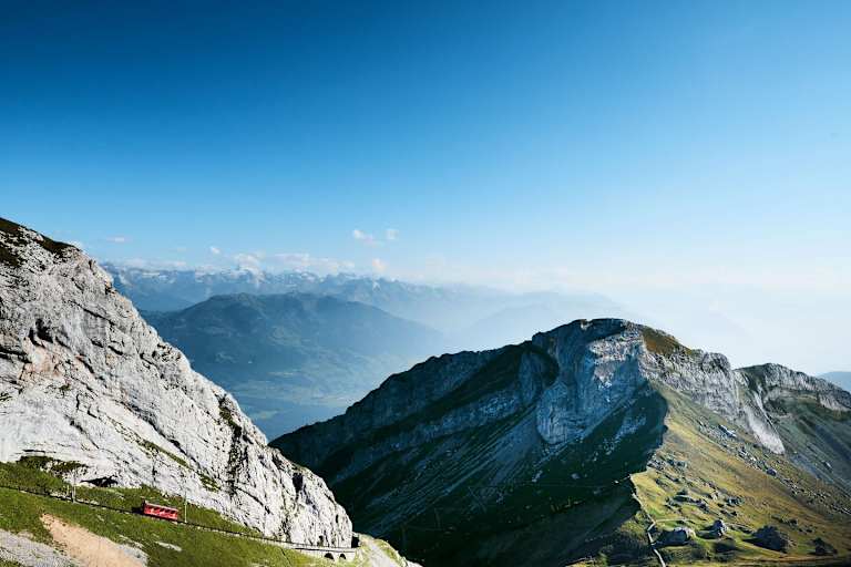 Die Tour zum Pilatus Kulm (2.106 m) bei Luzern wurde im Juni besonders oft geklickt