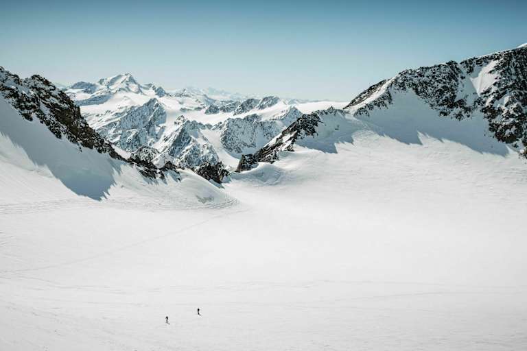 Pitztal in Tirol: Winterlandschaft rund um die Wildpsitze