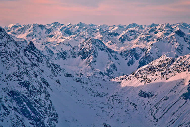 Winter in den Bergen: Pitztal in Tirol
