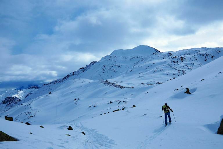 Skitour auf den Piz Turettas im Val Müstair in Graubünden