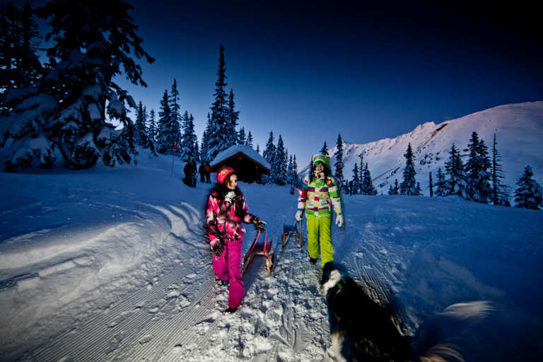 Nachtrodeln im Naturskigebiet Planneralm in der Steiermark