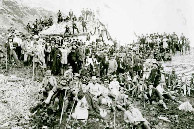 Die Eröffnung der Ravensburger Hütte im Jahr 1894 in Vorarlberg