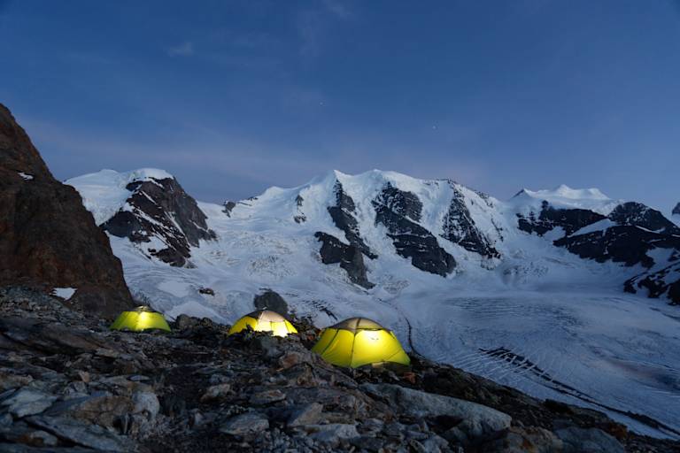 Basecamp am Piz Palü, Engadin