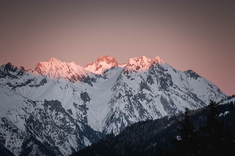 Alpenglühen am Arlberg