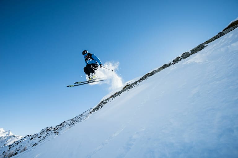 Eva Walkner beim Freeriden