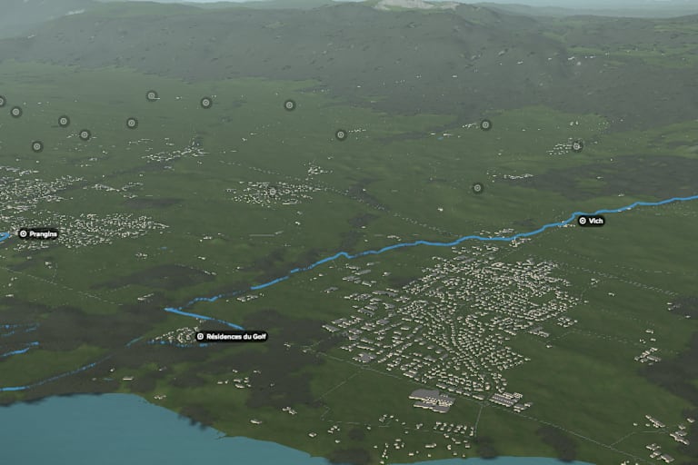 Die Toblerone-Linie: „Sentier des Tobelrones“ nahe Nyon am Genfersee